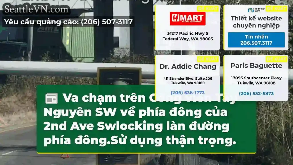 Va chạm trên Công viên Tây Nguyên SW về phía đông