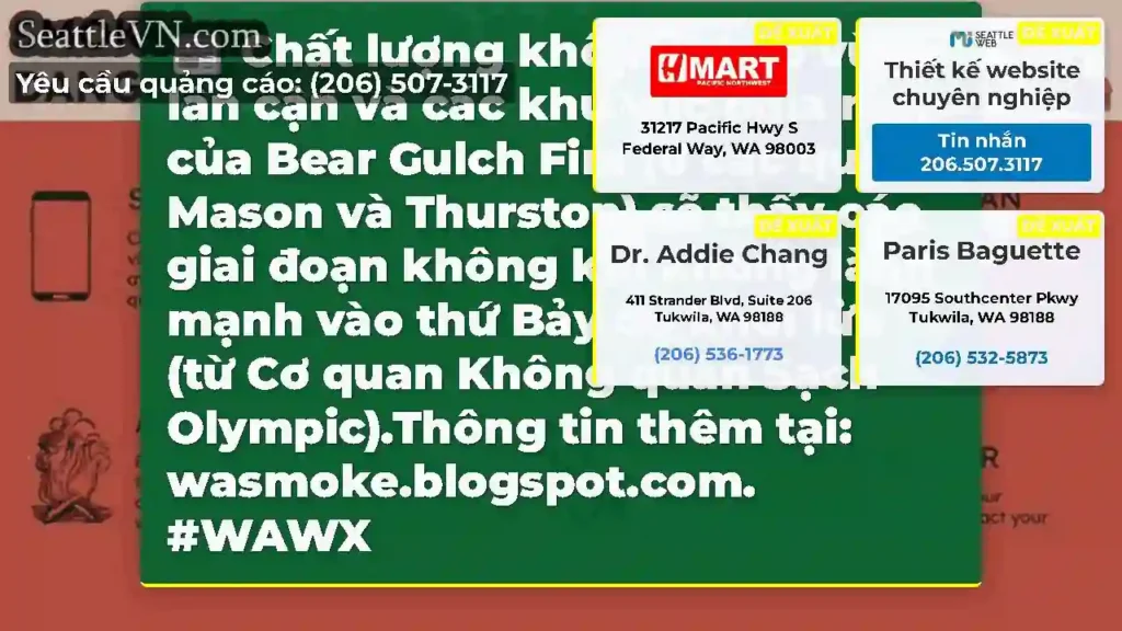 Chất lượng không khí ở vùng lân cận và các khu