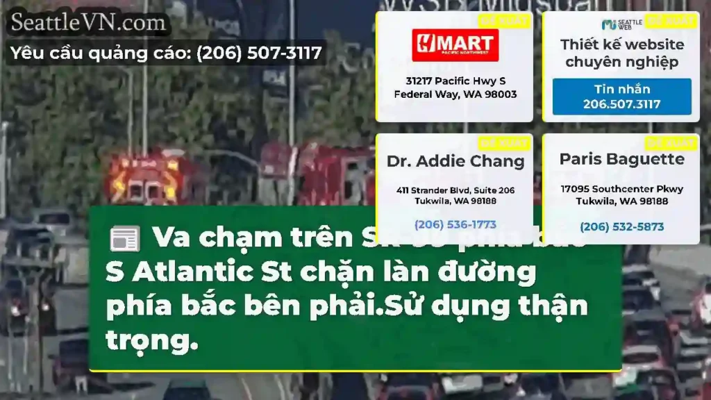 Va chạm trên SR-99 phía bắc S Atlantic St chặn