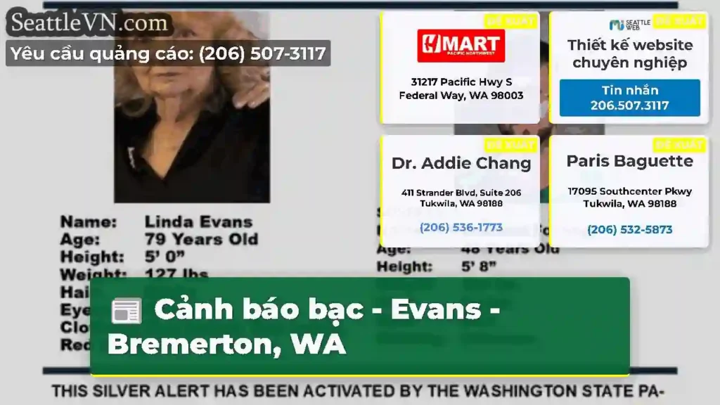 Cảnh báo bạc - Evans - Bremerton, WA