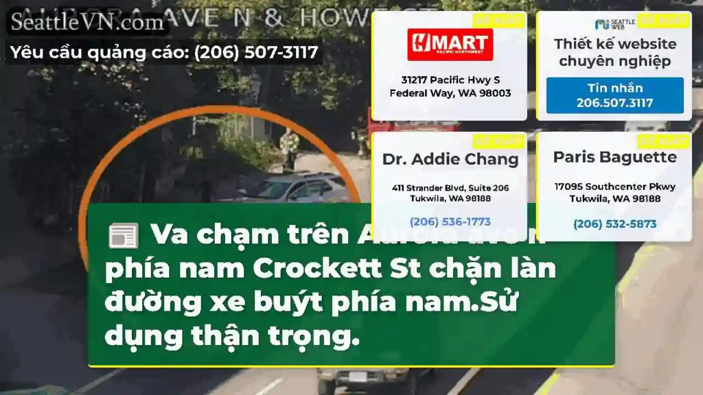 Va chạm trên Aurora ave n phía nam Crockett St