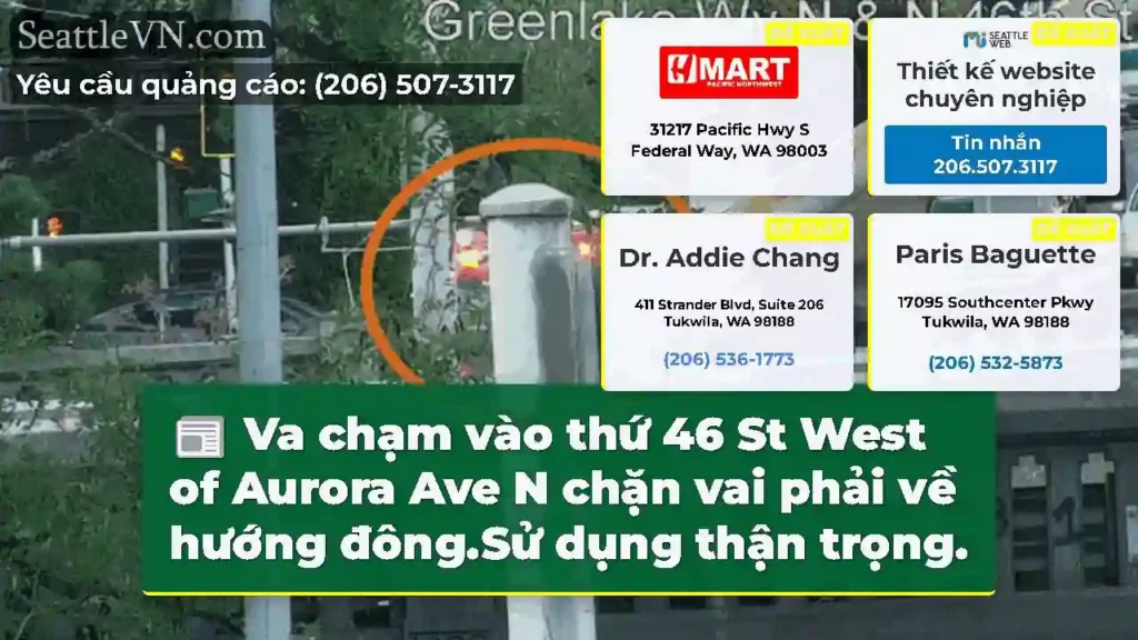 Va chạm vào thứ 46 St West of Aurora Ave N chặn