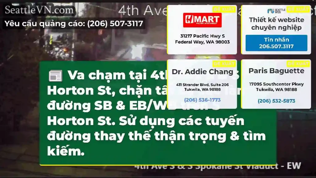 Va chạm tại 4th Ave S & S Horton St, chặn tất cả