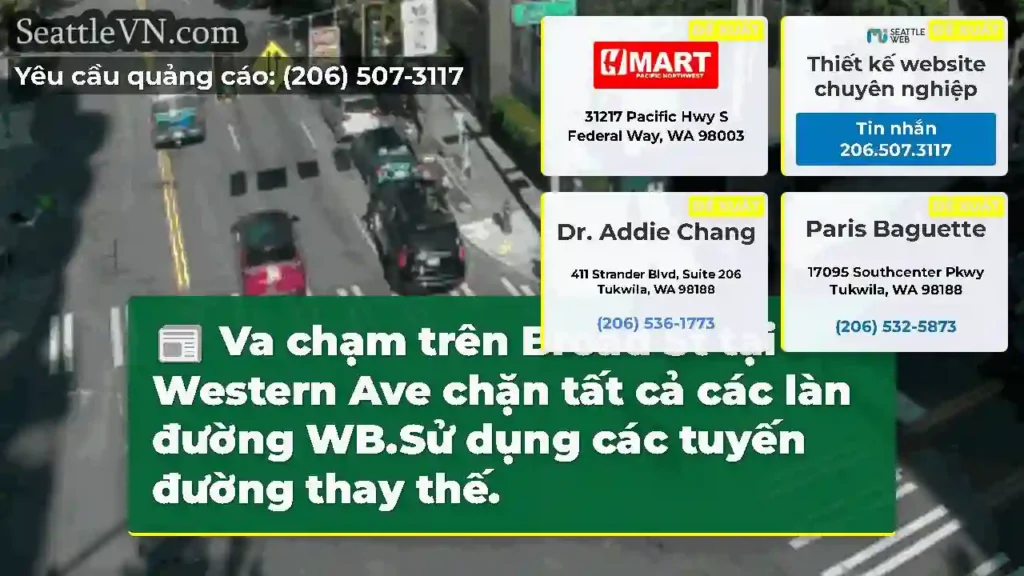Va chạm trên Broad St tại Western Ave chặn tất cả
