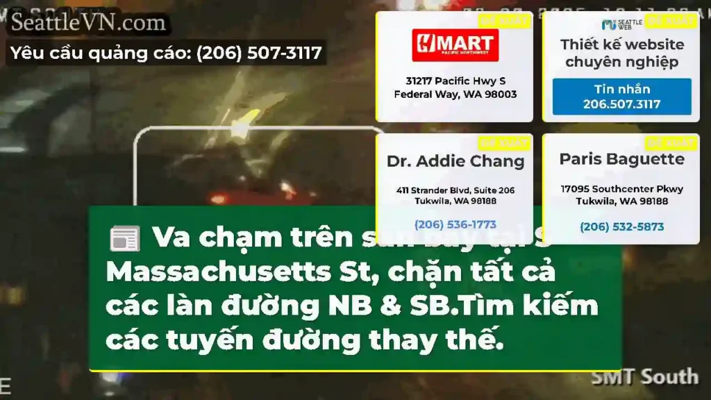 Va chạm trên sân bay tại S Massachusetts St, chặn