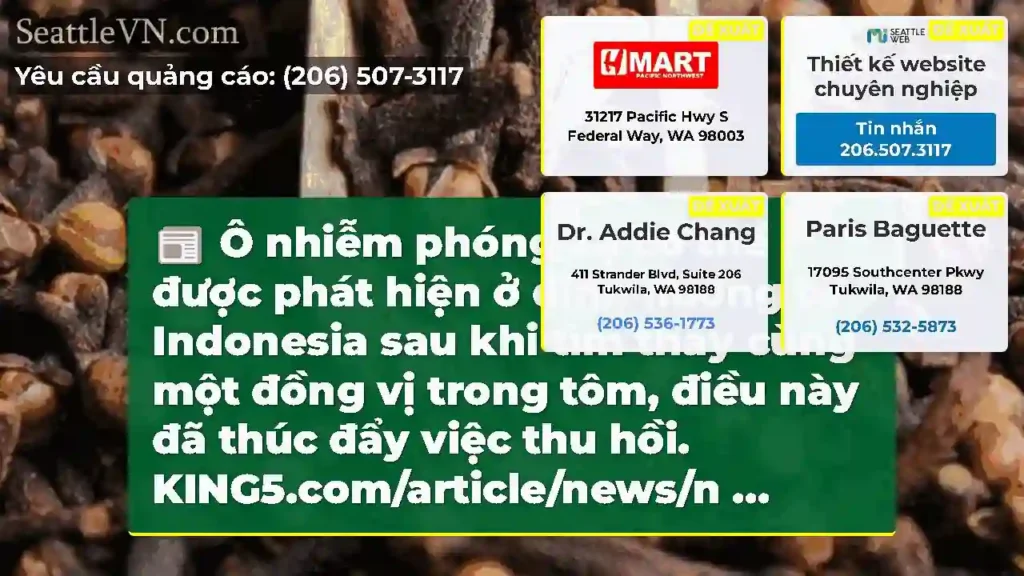 Ô nhiễm phóng xạ có thể được phát hiện ở đinh