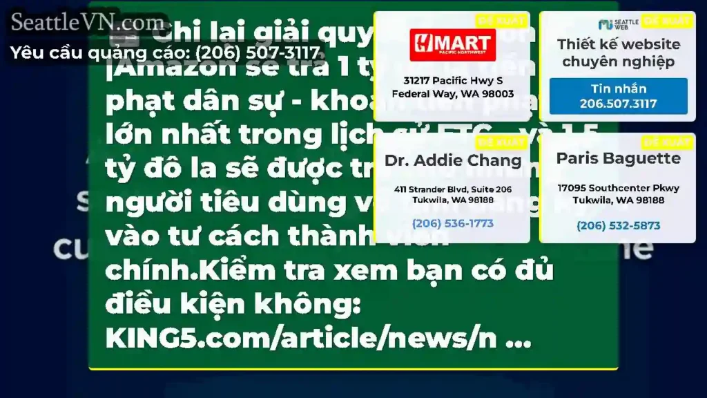 Ghi lại giải quyết Amazon |Amazon sẽ trả 1 tỷ đô