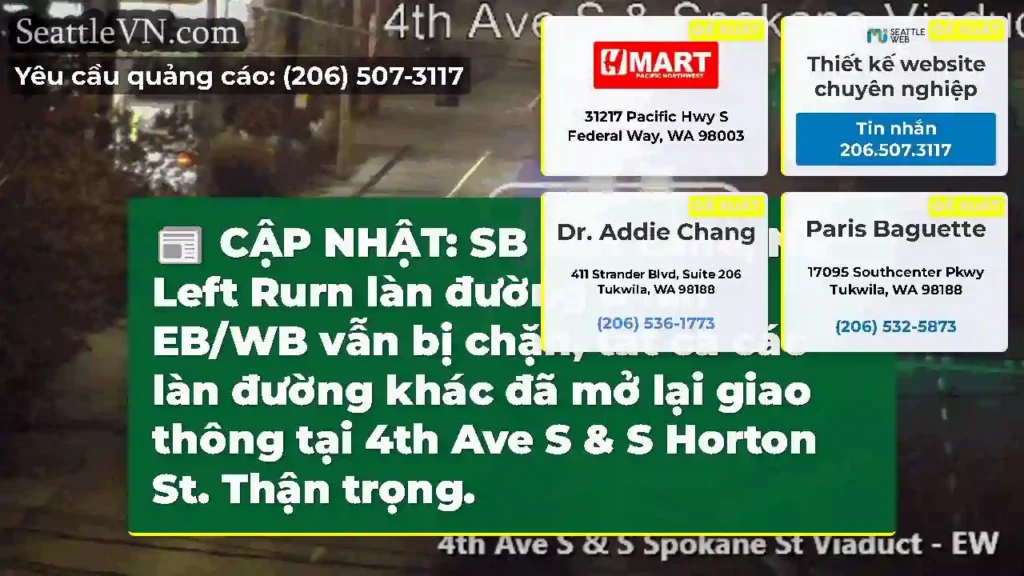 CẬP NHẬT: SB Left Lane, NB Left Rurn làn đường &
