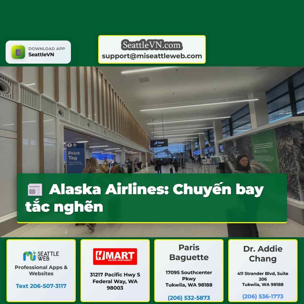 Alaska Airlines: Chuyến bay tắc nghẽn