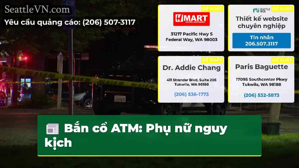 Bắn cổ ATM: Phụ nữ nguy kịch
