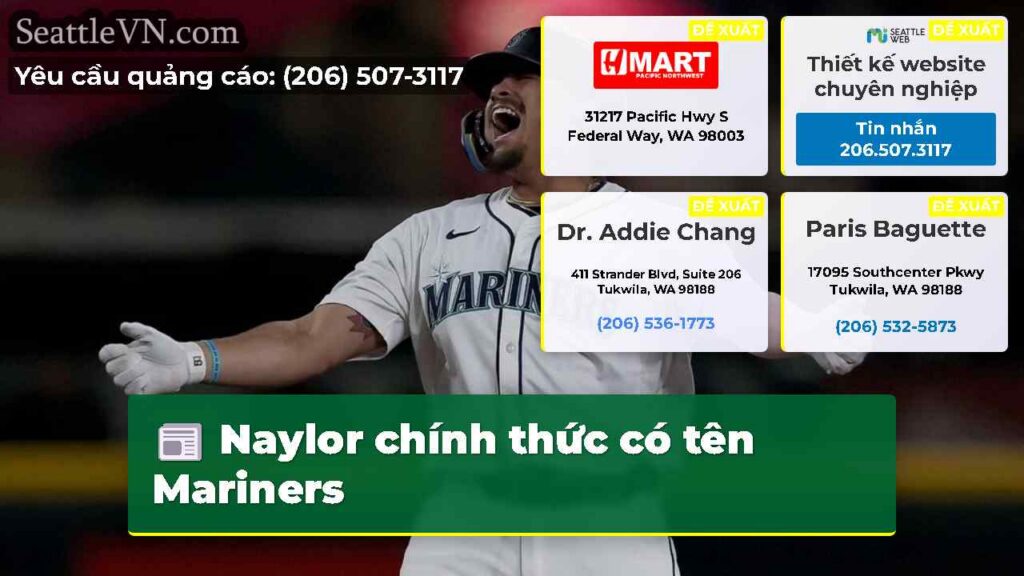 Naylor chính thức có tên Mariners