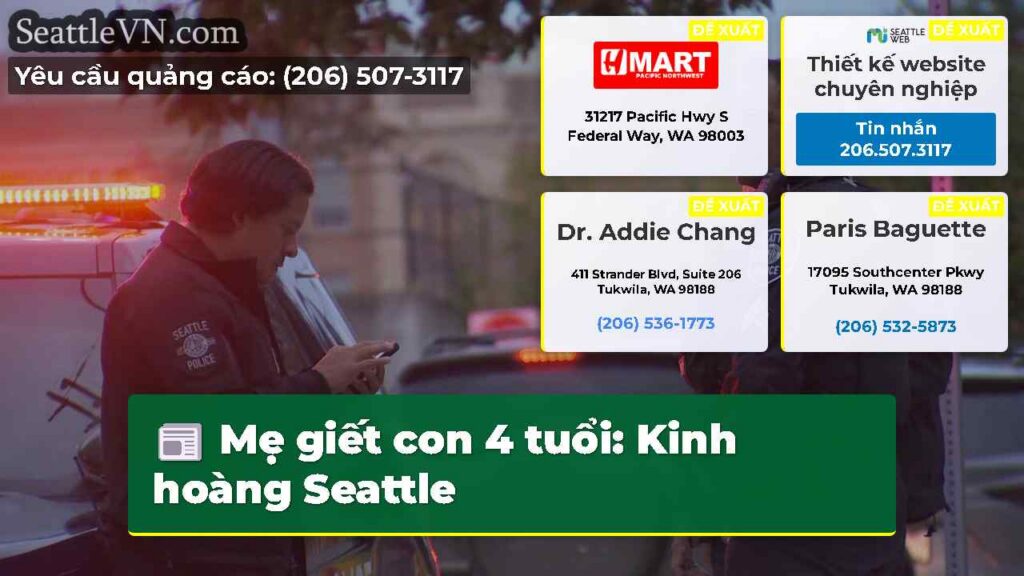 Mẹ giết con 4 tuổi: Kinh hoàng Seattle