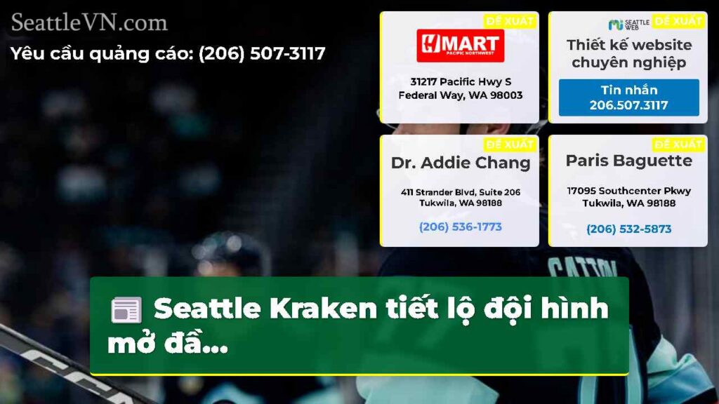 Seattle Kraken tiết lộ đội hình mở đầ...