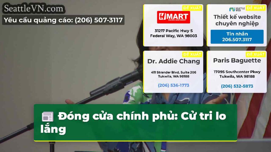 Đóng cửa chính phủ: Cử tri lo lắng