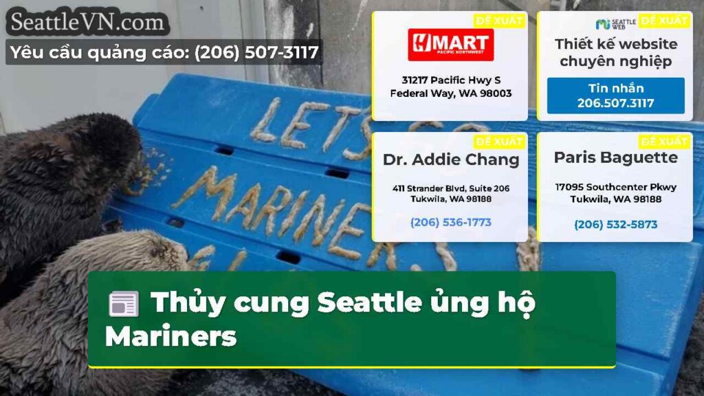 Thủy cung Seattle ủng hộ Mariners