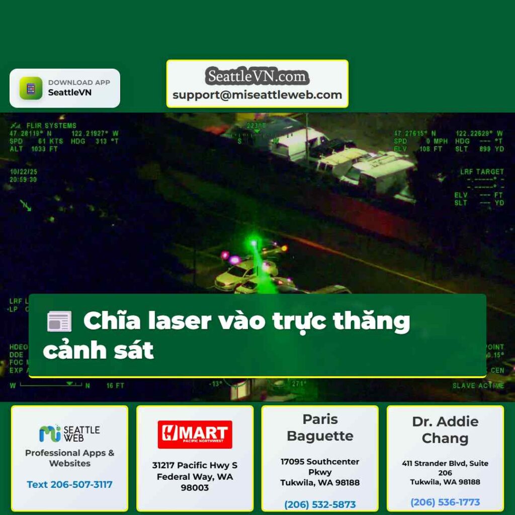 Chĩa laser vào trực thăng cảnh sát
