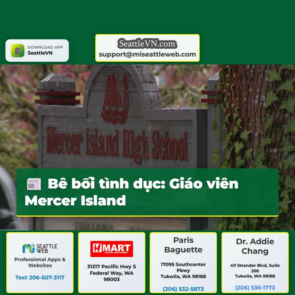 Bê bối tình dục: Giáo viên Mercer Island