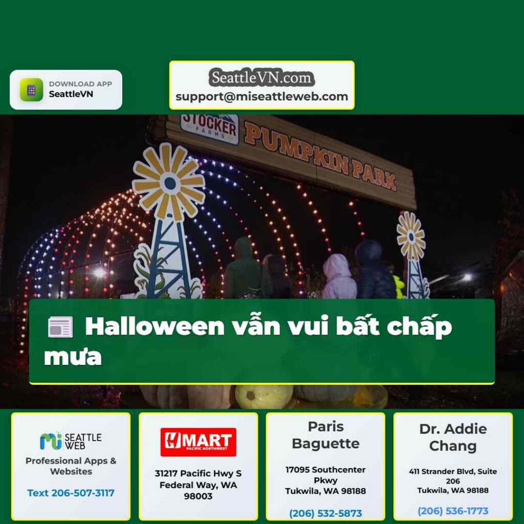 Halloween vẫn vui bất chấp mưa