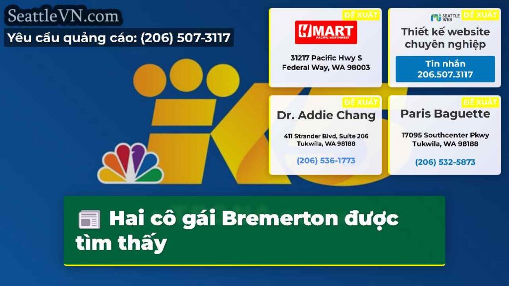 Hai cô gái Bremerton được tìm thấy