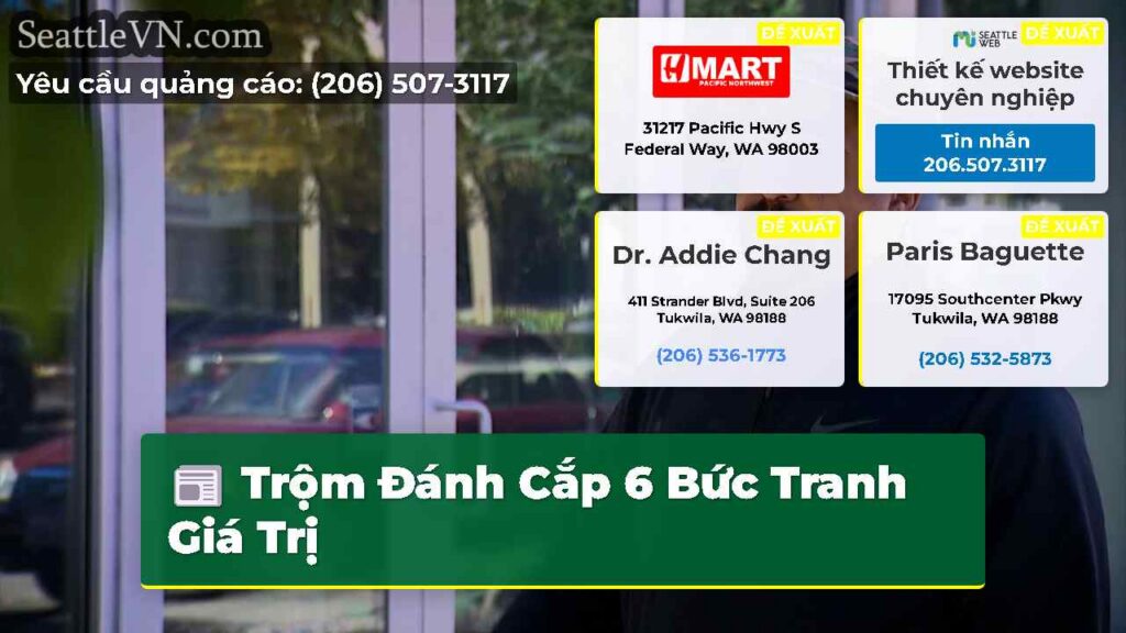 Trộm Đánh Cắp 6 Bức Tranh Giá Trị