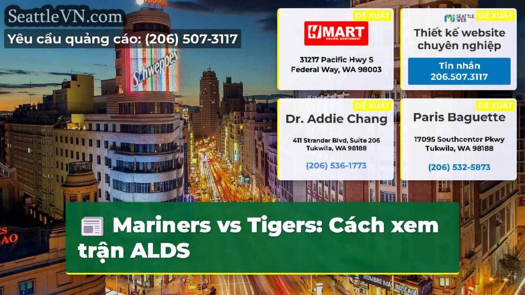 Mariners vs Tigers: Cách xem trận ALDS
