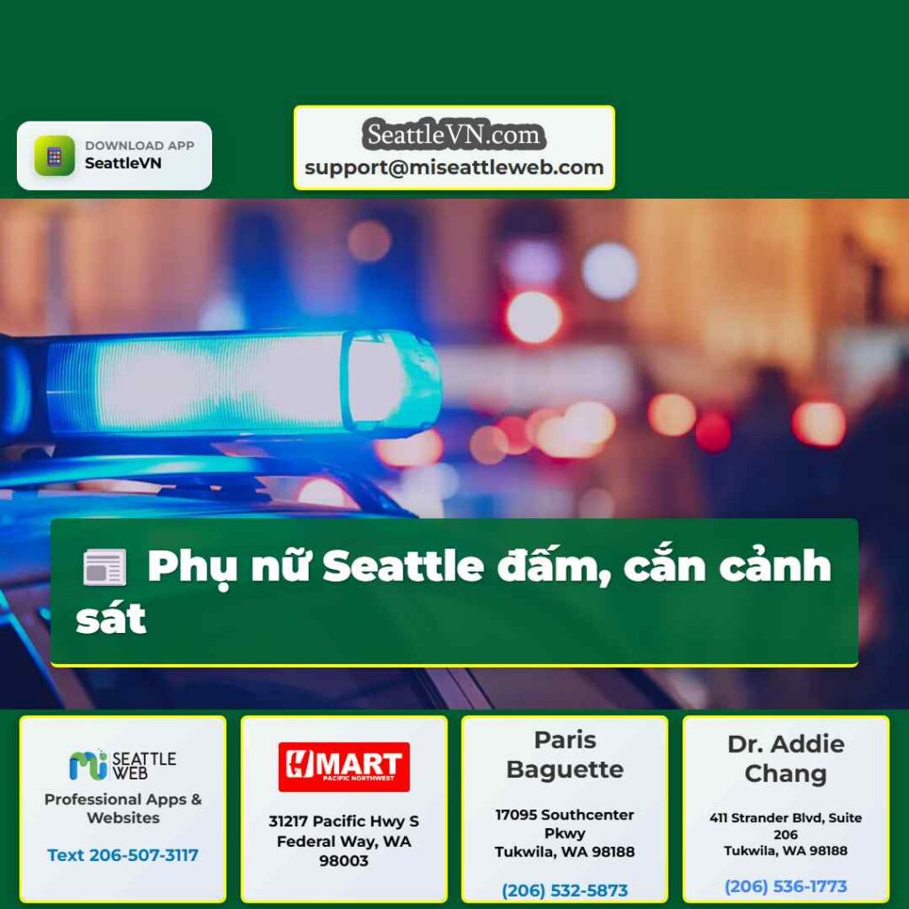 Phụ nữ Seattle đấm, cắn cảnh sát