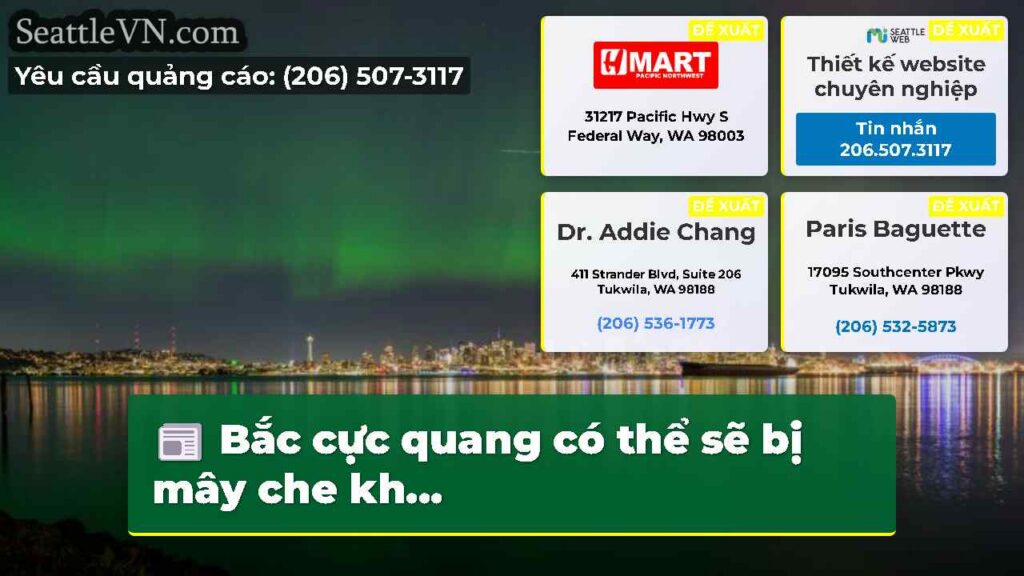 Bắc cực quang có thể sẽ bị mây che kh...