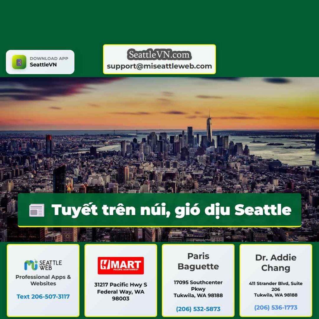Tuyết trên núi, gió dịu Seattle