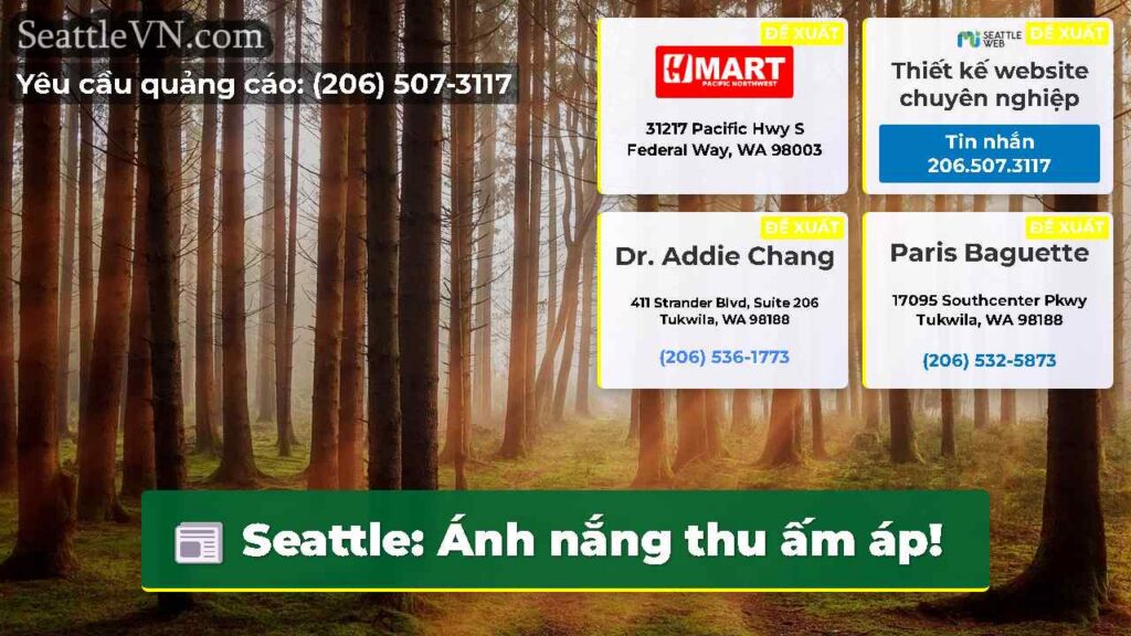 Seattle: Ánh nắng thu ấm áp!