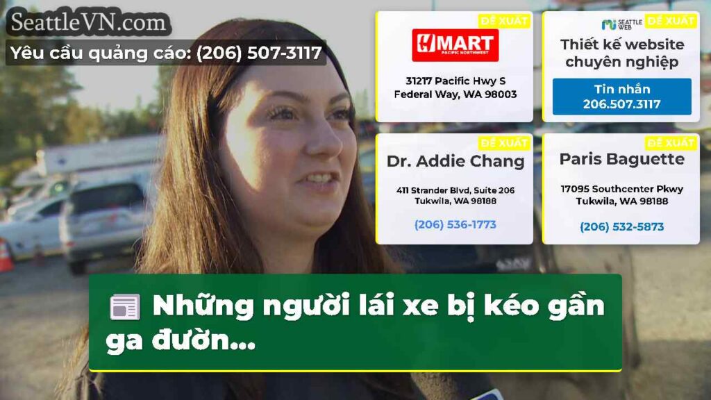 Những người lái xe bị kéo gần ga đườn...