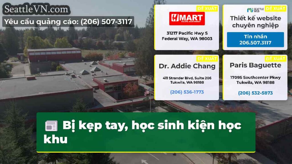 Bị kẹp tay, học sinh kiện học khu