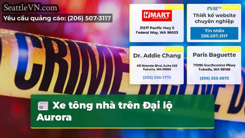 Xe tông nhà trên Đại lộ Aurora