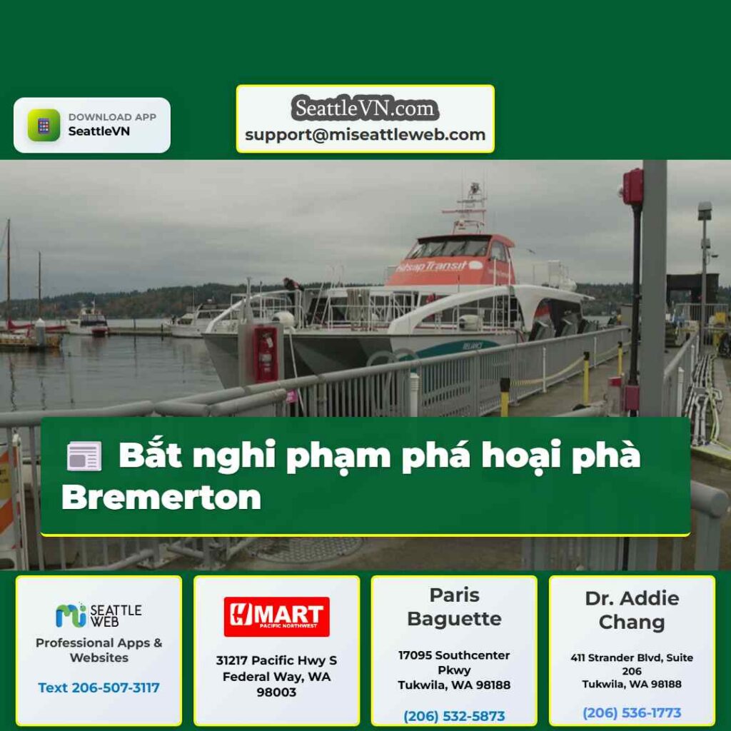 Bắt nghi phạm phá hoại phà Bremerton