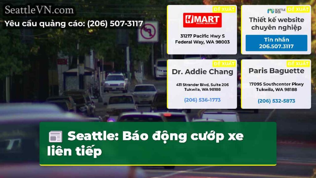 Seattle: Báo động cướp xe liên tiếp