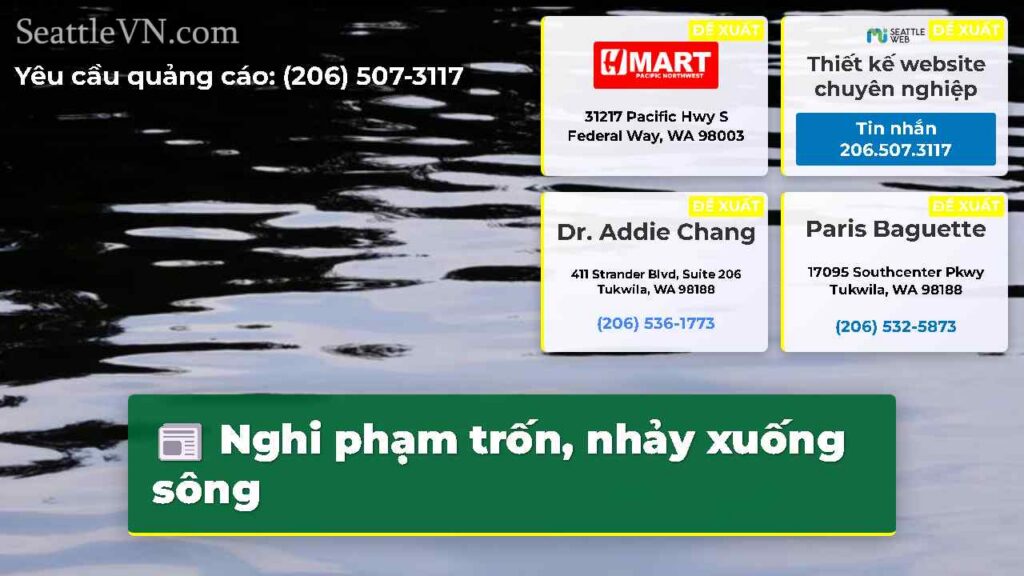 Nghi phạm trốn, nhảy xuống sông