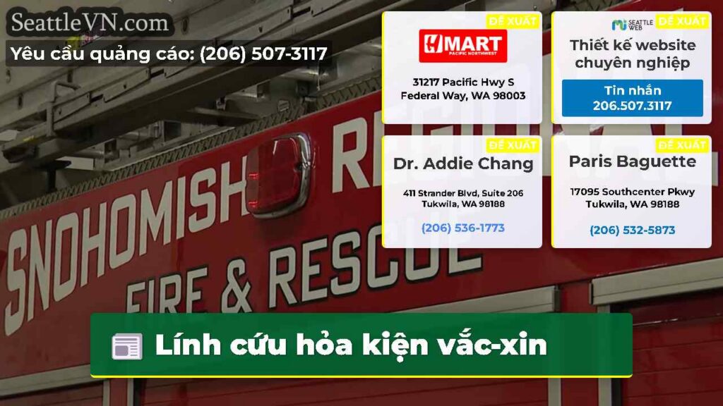 Lính cứu hỏa kiện vắc-xin