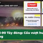 I-90 Tây đóng Cầu vượt hư hỏng