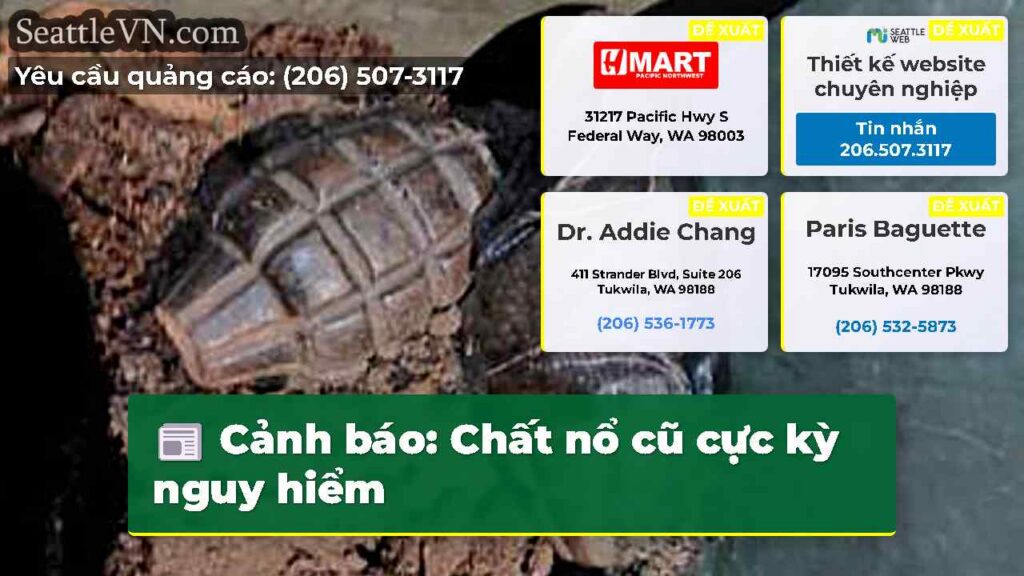Cảnh báo: Chất nổ cũ cực kỳ nguy hiểm