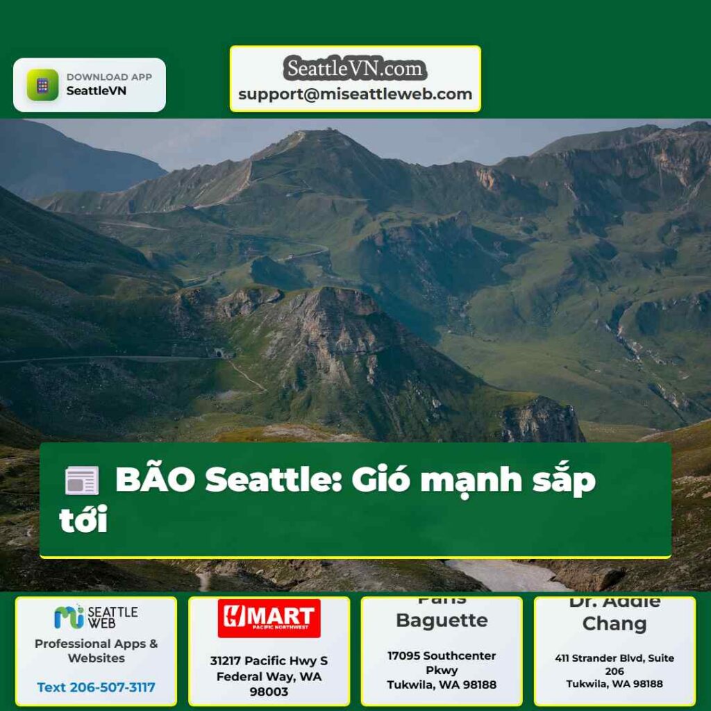 BÃO Seattle: Gió mạnh sắp tới