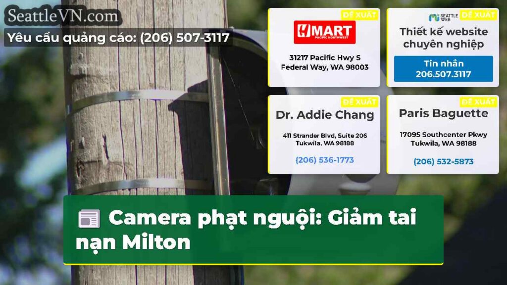 Camera phạt nguội: Giảm tai nạn Milton