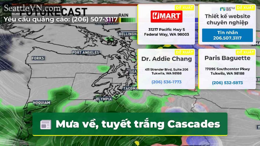 Mưa về, tuyết trắng Cascades