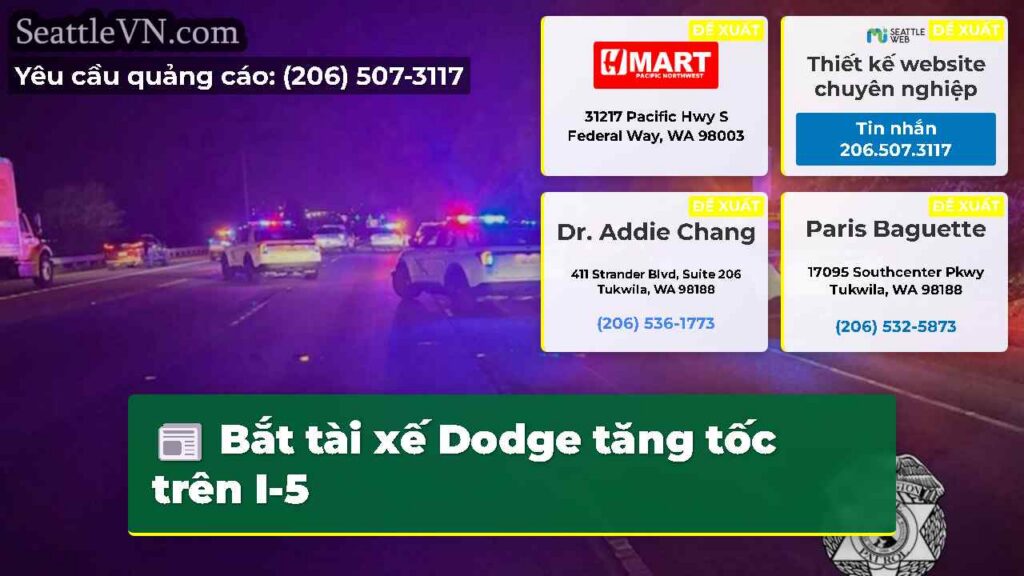 Bắt tài xế Dodge tăng tốc trên I-5