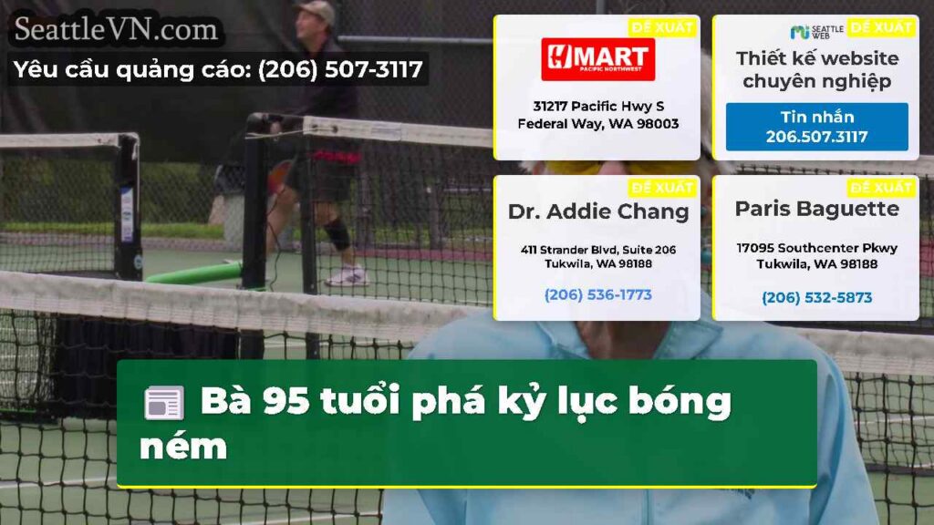 Bà 95 tuổi phá kỷ lục bóng ném