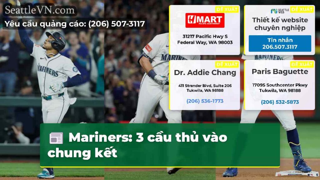 Mariners: 3 cầu thủ vào chung kết