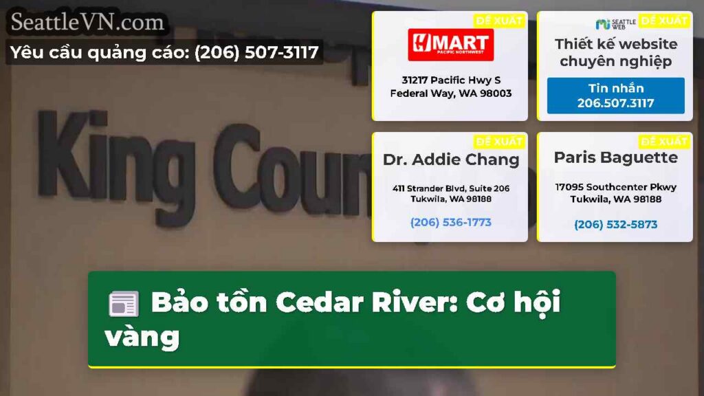 Bảo tồn Cedar River: Cơ hội vàng