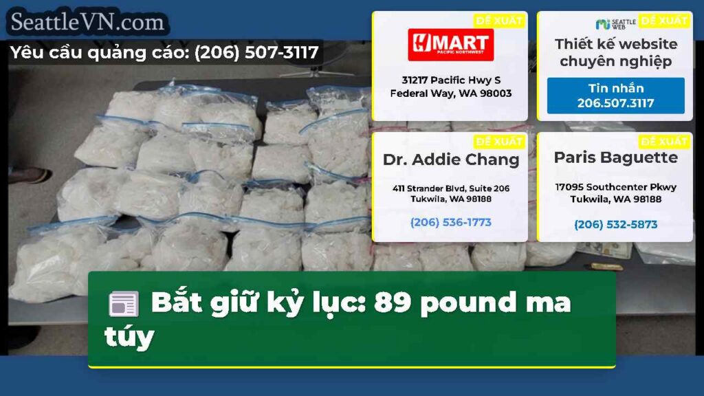 Bắt giữ kỷ lục: 89 pound ma túy