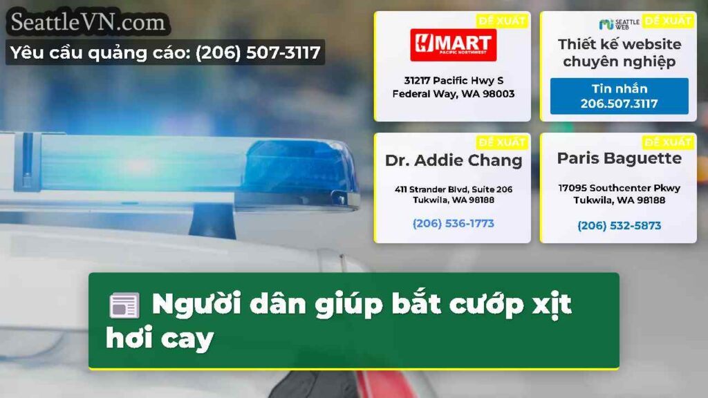Người dân giúp bắt cướp xịt hơi cay