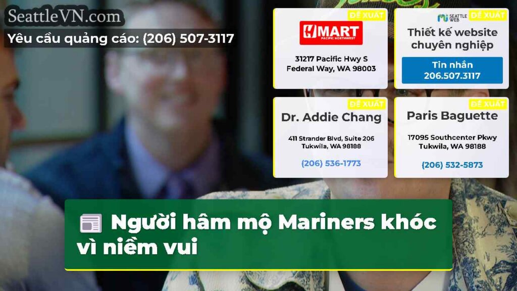 Người hâm mộ Mariners khóc vì niềm vui