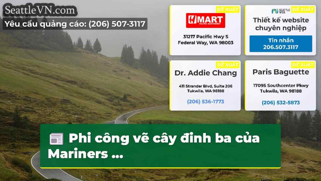 Phi công vẽ cây đinh ba của Mariners ...