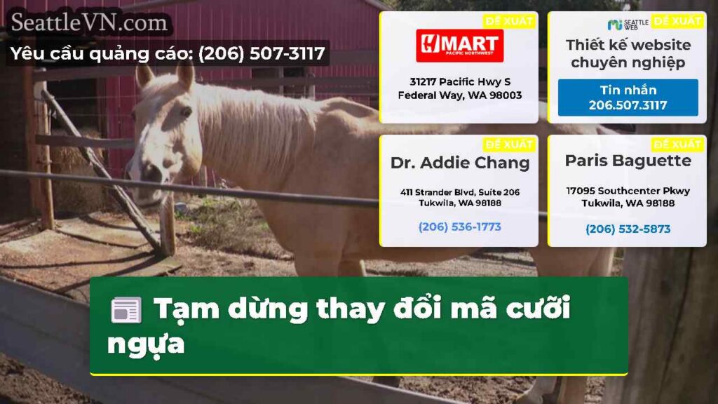 Tạm dừng thay đổi mã cưỡi ngựa